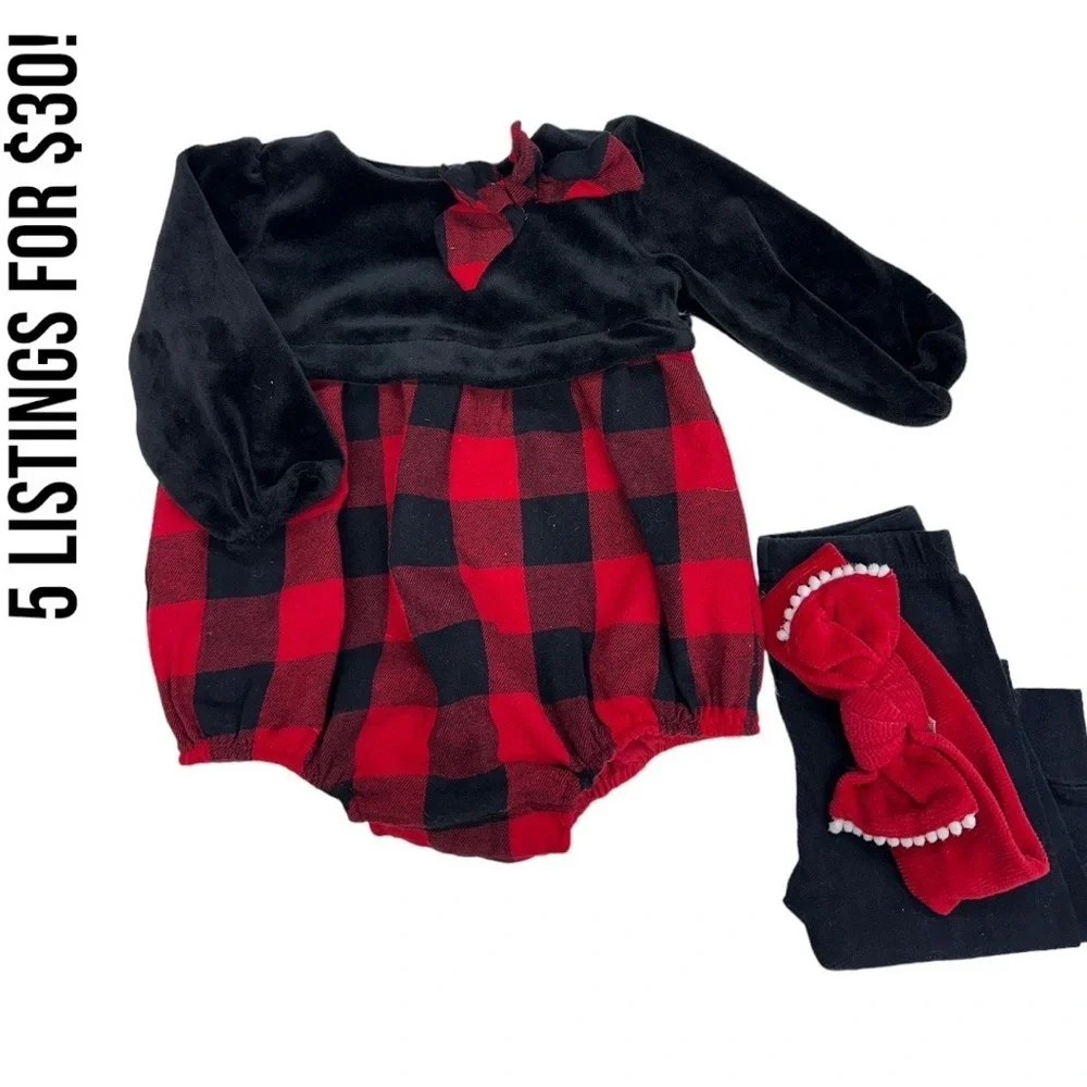 Baby Girl Matching Outfit 6-9 Months  Three piece set